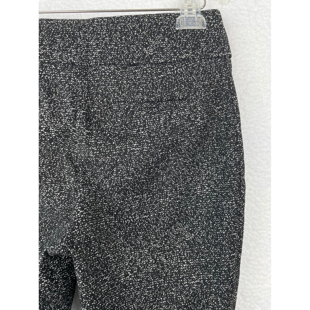 Apt 9 Brynn Women Salt and Pepper Textured Pull On Ankle Pant Size 8 Black White - Picture 5 of 9
